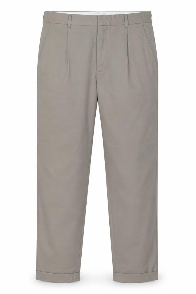 Front view of Autograph Men’s Grey 32in Regular Straight Formal Dress Trousers