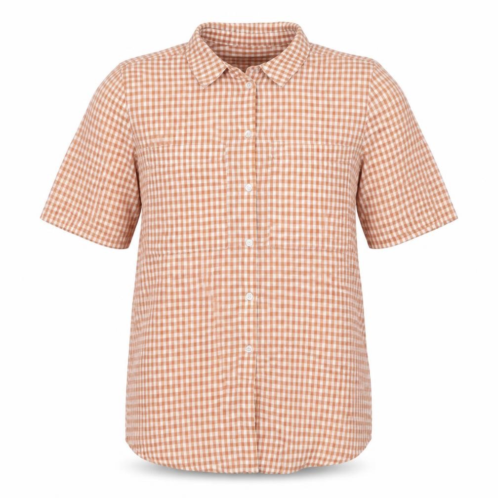 Soaked Mens in Luxury Orange Check Shirt M Short Sleeve Button-Up