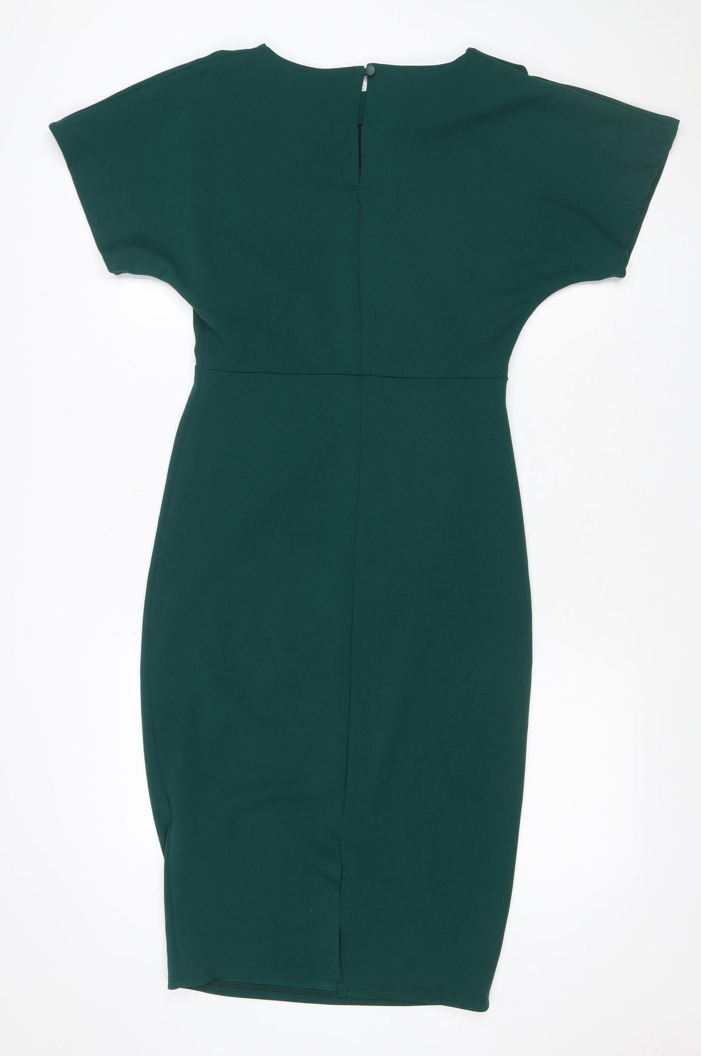 Lipsy London Women’s Green UK 10 Bodycon Knee Length Ruched Dress
