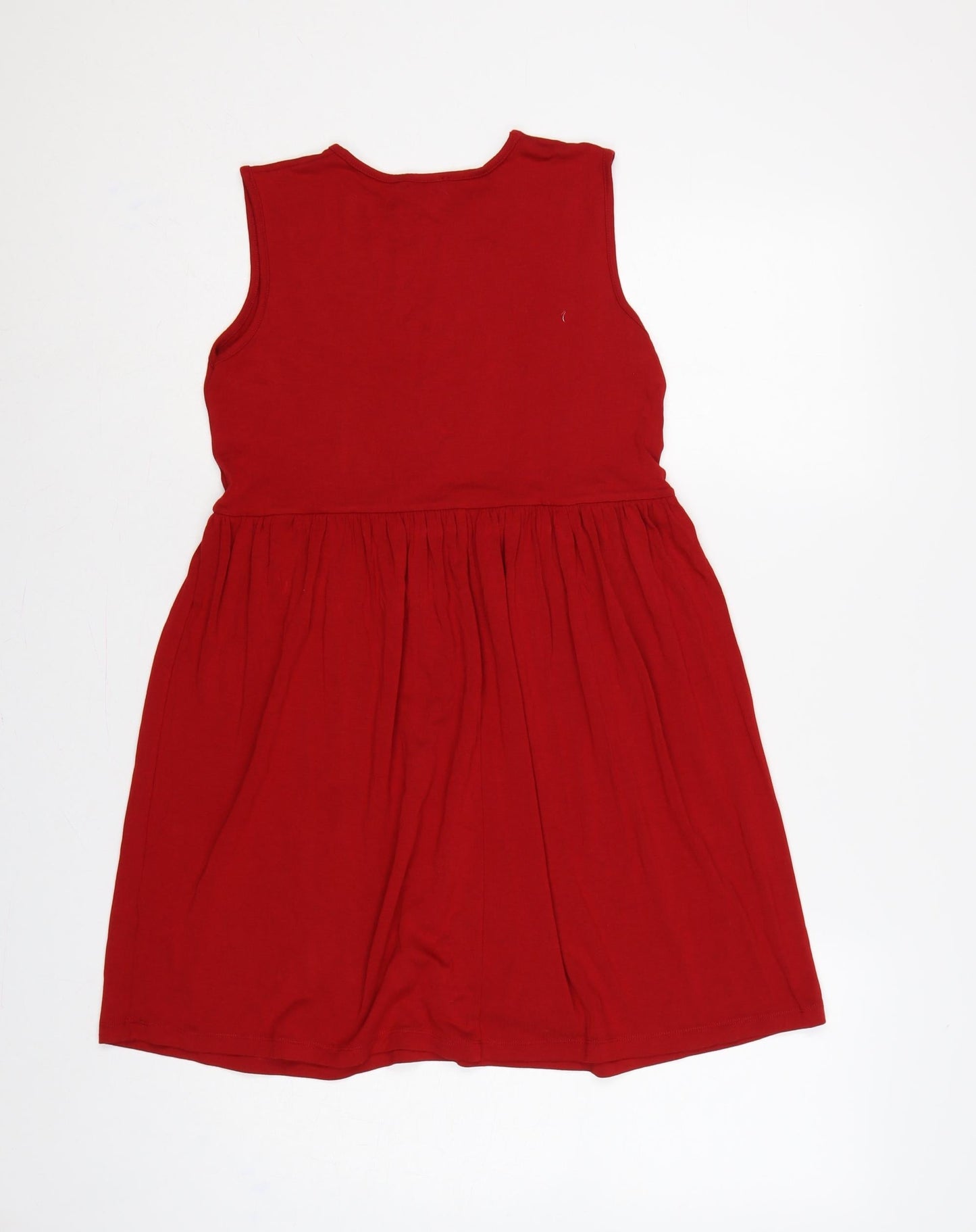 ASOS Women Red UK 6 Fit & Flare Sleeveless Jersey Short Dress