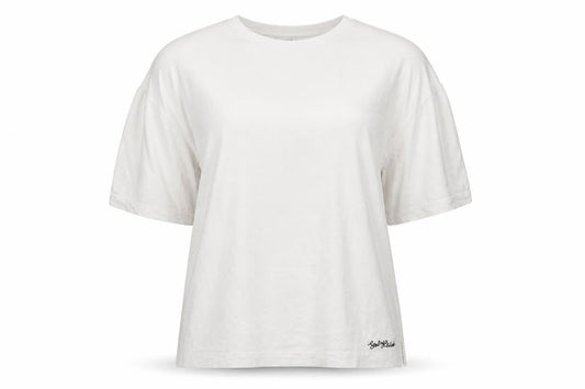 See by Chloé Women White UK 14 Relaxed Zip Graphic T-Shirt