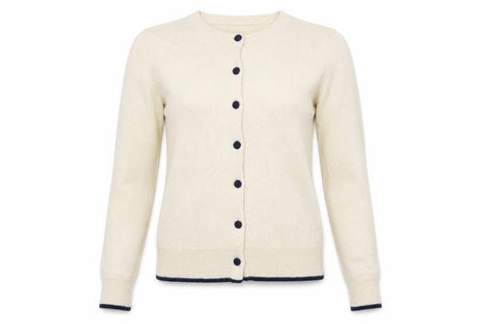 Ines de la Fressange Women Ivory XS Cashmere Button Cardigan