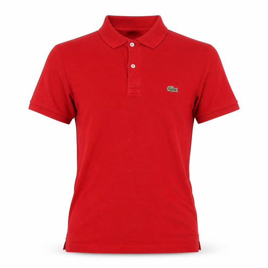 Lacoste Men’s Red Slim Fit Cotton Piqué Polo Shirt Size S