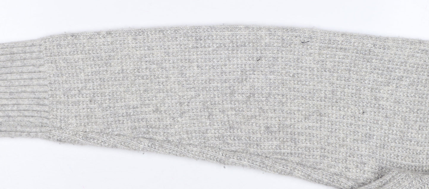 Marks and Spencer Women’s Grey UK 14 Roll Neck Rib Knit Pullover Jumper