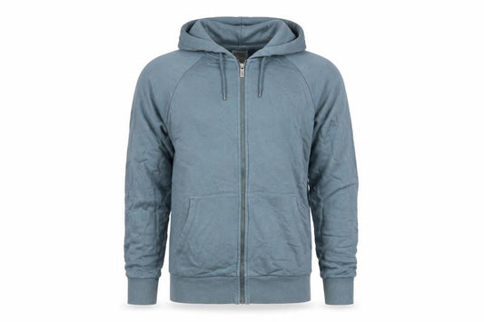 Bonds Men Blue M Full Zip Hooded Cotton Fleece Hoodie