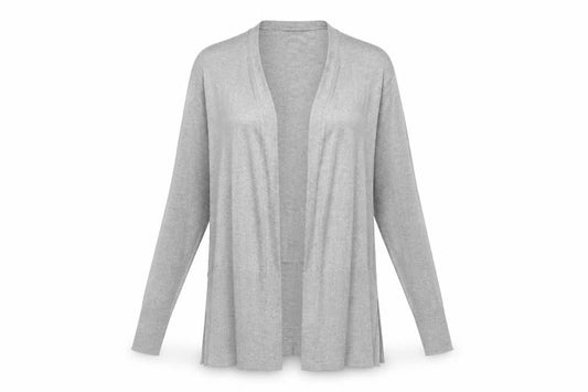 Marks & Spencer Women Grey S Open Knit Longline Cardigan