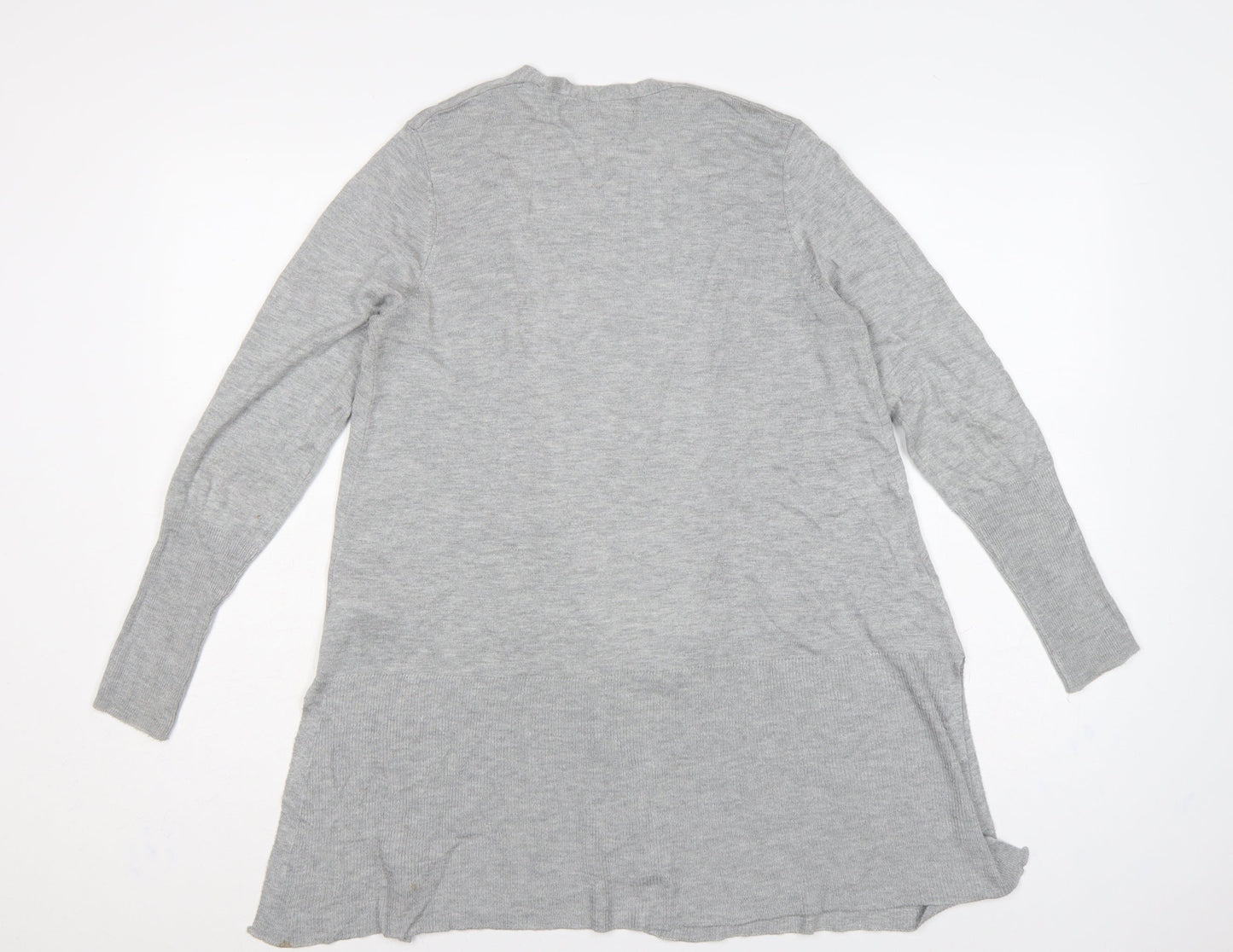 Marks & Spencer Women Grey S Open Knit Longline Cardigan