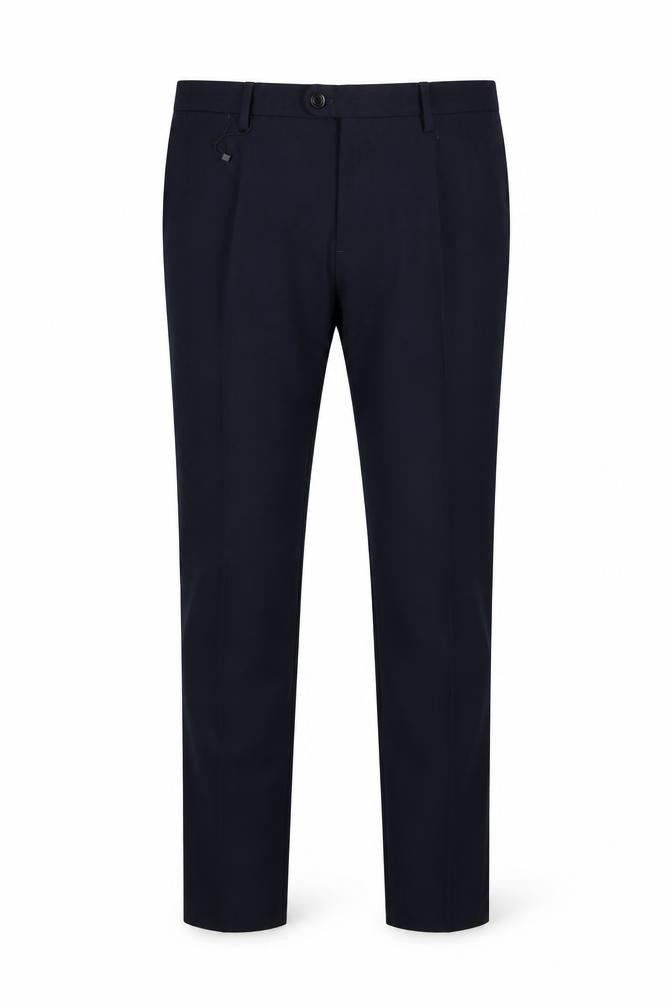 Zara Men’s Blue 34 Wool Flat Front Straight Dress Trousers