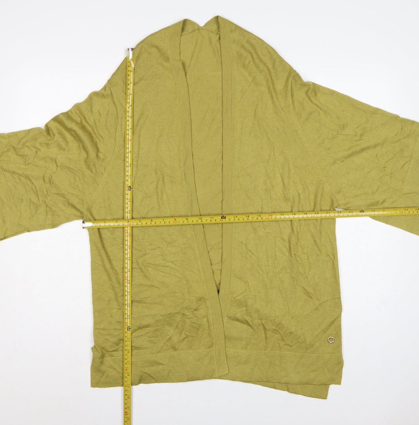VIZ-A-VIZ Women’s Green M Open Knit Kimono Sleeve Cardigan