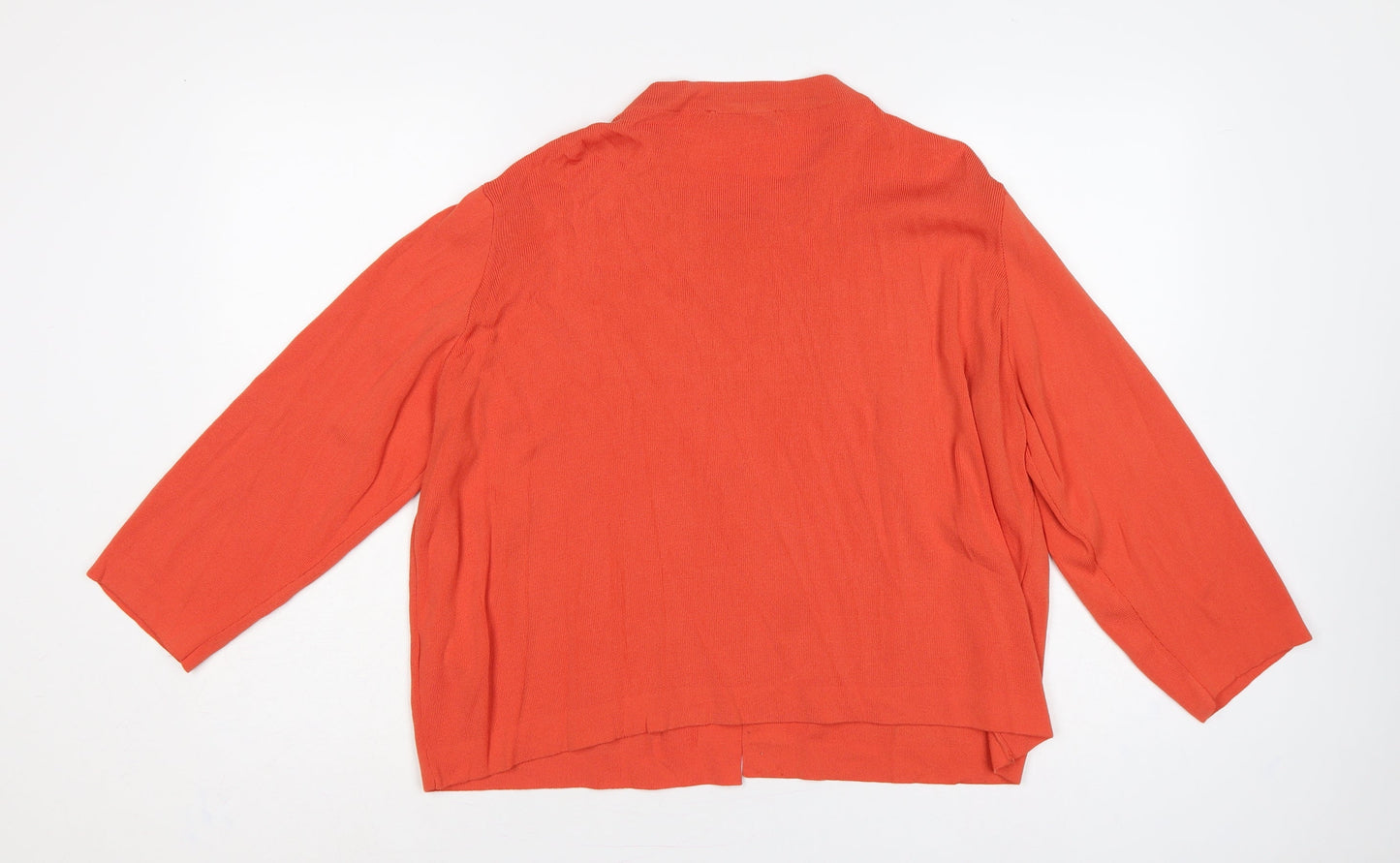 Marks and Spencer Women's Orange XL Open V-Neck Cardigan