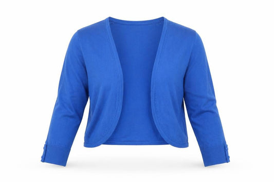 Monsoon Women’s Blue L Open Knit Cotton Cardigan Long Sleeve