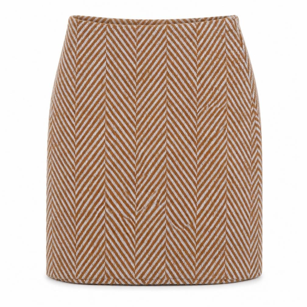 Marks & Spencer Women’s Brown Herringbone Wool Blend Pencil Skirt UK 8