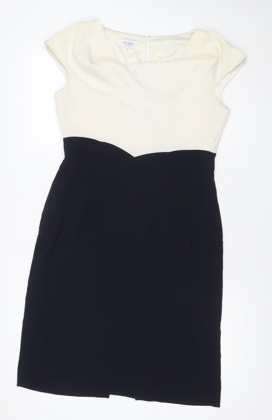Hobbs Women Multicoloured UK 12 Colourblock Sheath Workwear Dress