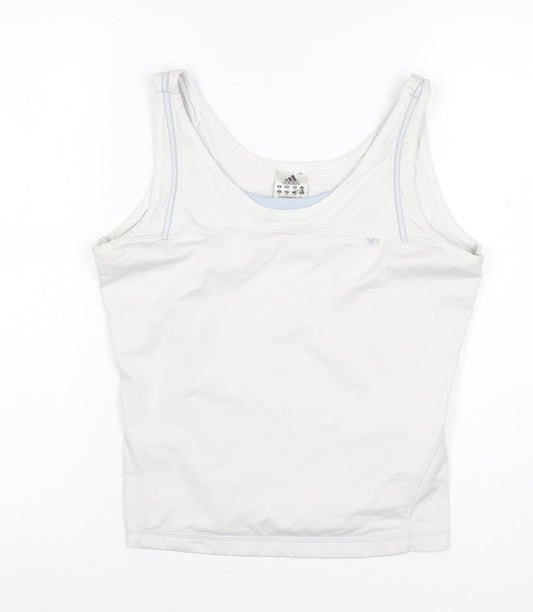 Adidas Women’s White UK 16 Climalite Racerback Sports Tank Top