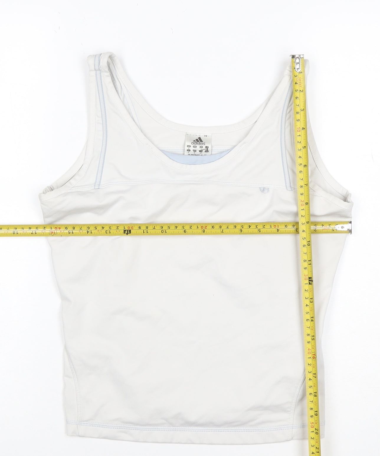 Adidas Women’s White UK 16 Climalite Racerback Sports Tank Top