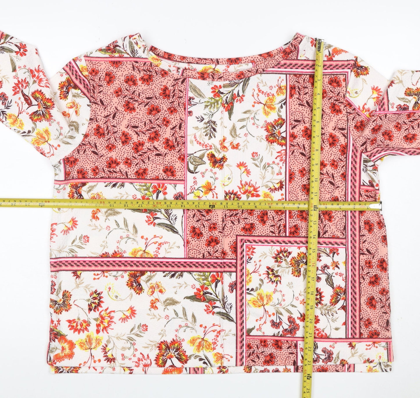 Marks and Spencer Women Multicoloured Floral Jersey Blouse UK 16