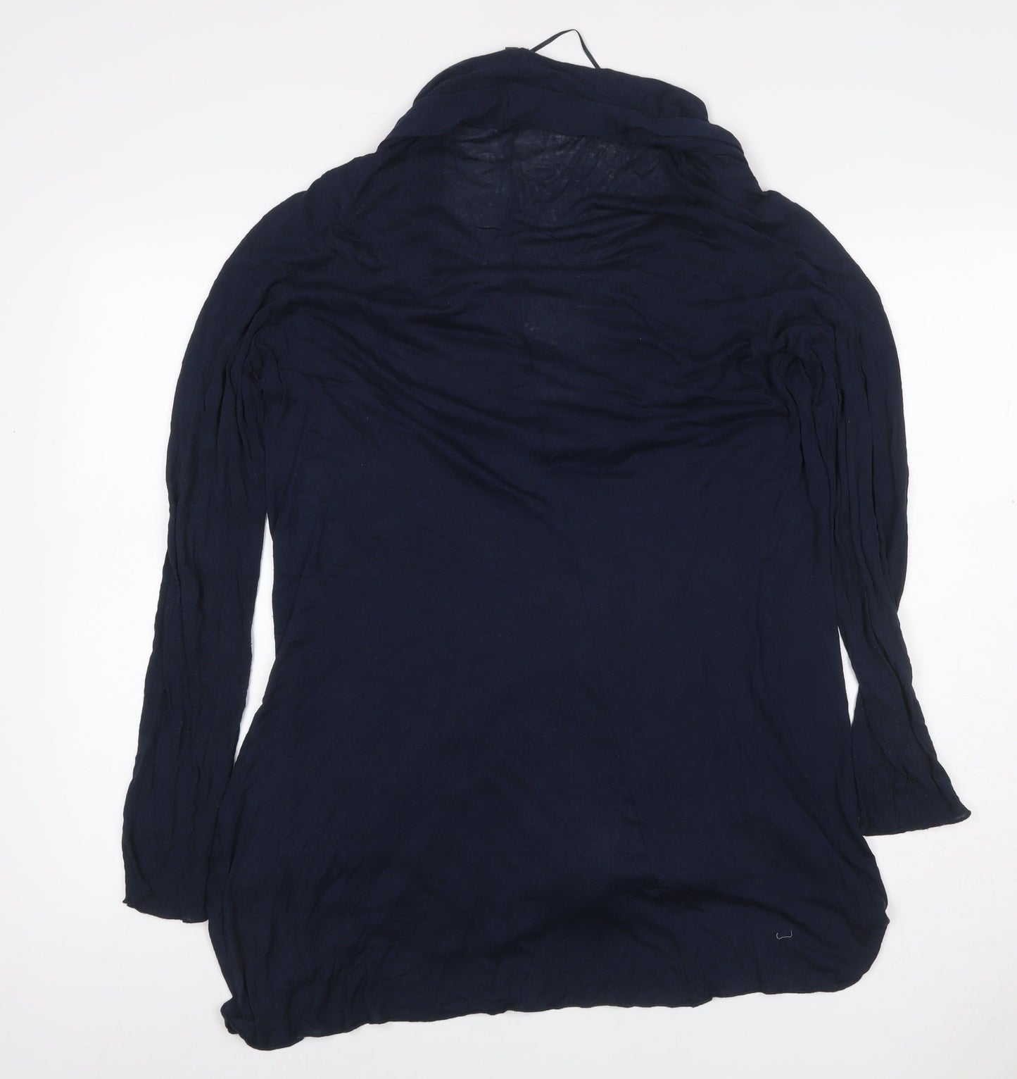 Phase Eight Women Blue UK 10 Open Waterfall Cardigan Long Sleeve Jersey