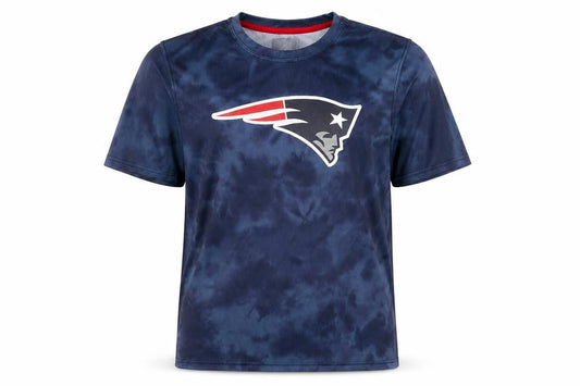 Front view of NFL New England Patriots boys’ blue xl 18-20 graphic jersey t-shirt