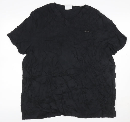 Slazenger Men’s Black 2XL V-Neck Short Sleeve Cotton T-Shirt