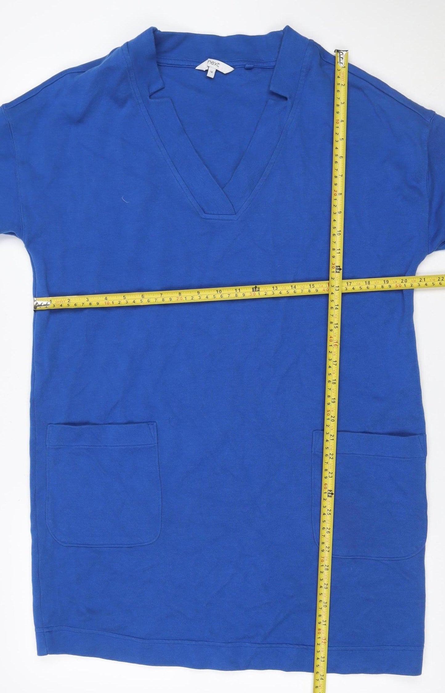 Next Women’s Blue UK 14 Knee Length Jumper Dress Pockets