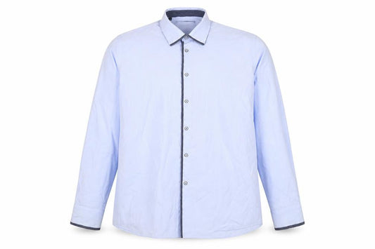Advise Men’s Blue XL Slim Tailored Long Sleeve Button-Up Shirt
