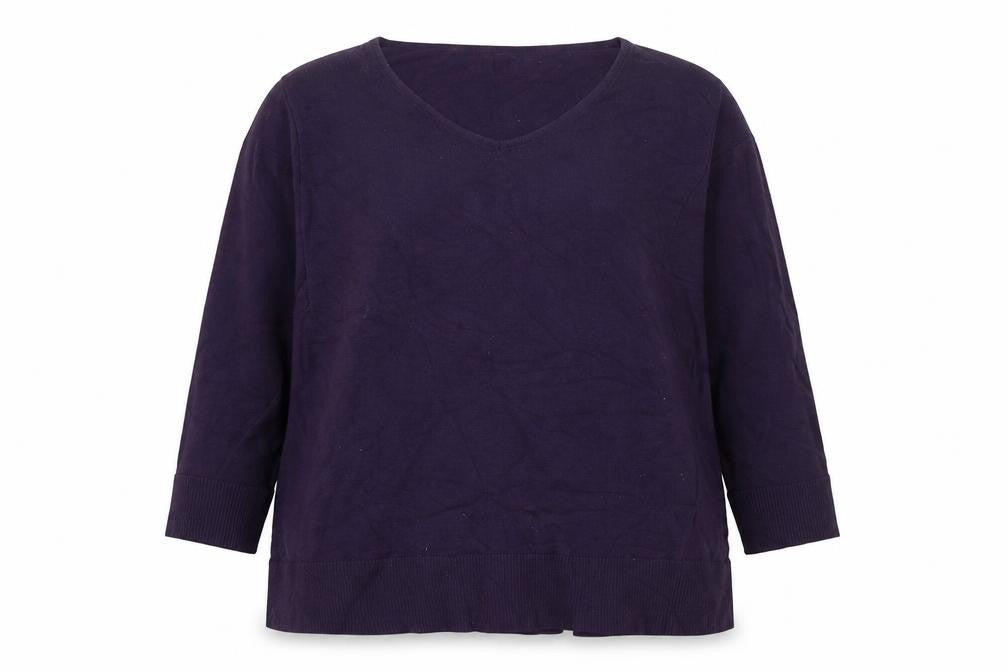 Marks & Spencer Women Purple UK 14 100% Wool Round Neck Jumper