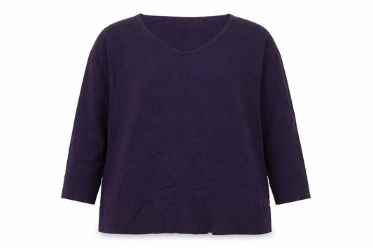 Marks & Spencer Women Purple UK 14 100% Wool Round Neck Jumper