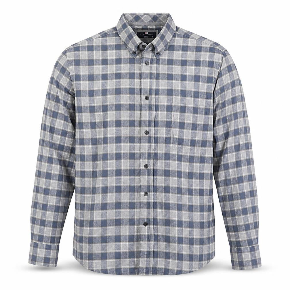 Marks & Spencer Blue Harbour Men's Blue Check Cotton Shirt M