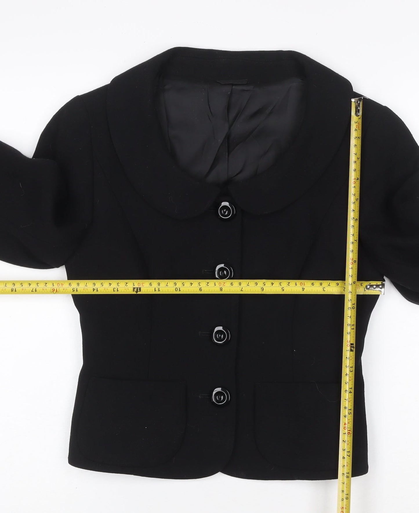 Hobbs Women’s Black UK 8 Virgin Wool Tailored Blazer Jacket