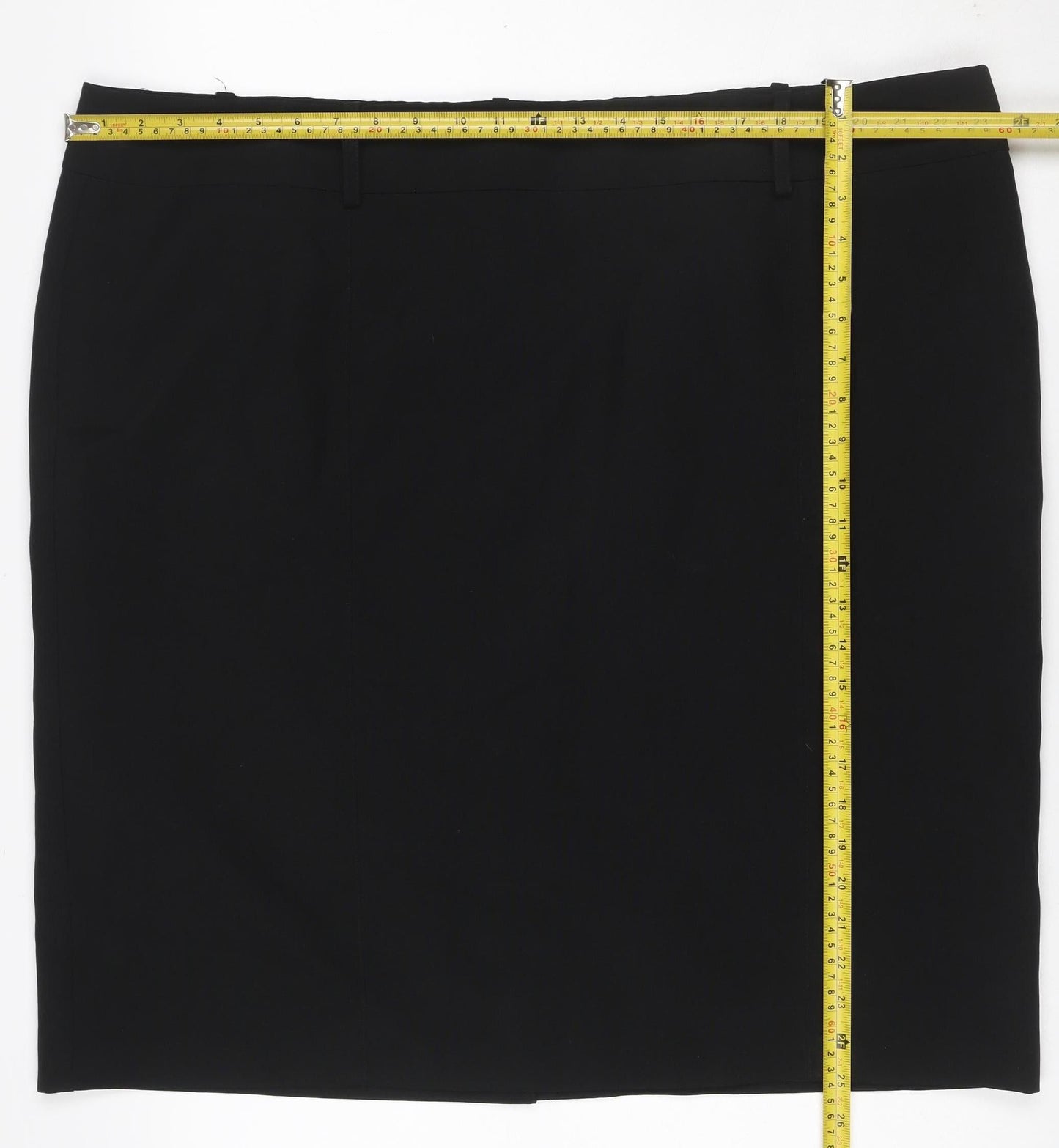 George Women’s Black UK 24 Plus Pencil Knee Length Lined Skirt