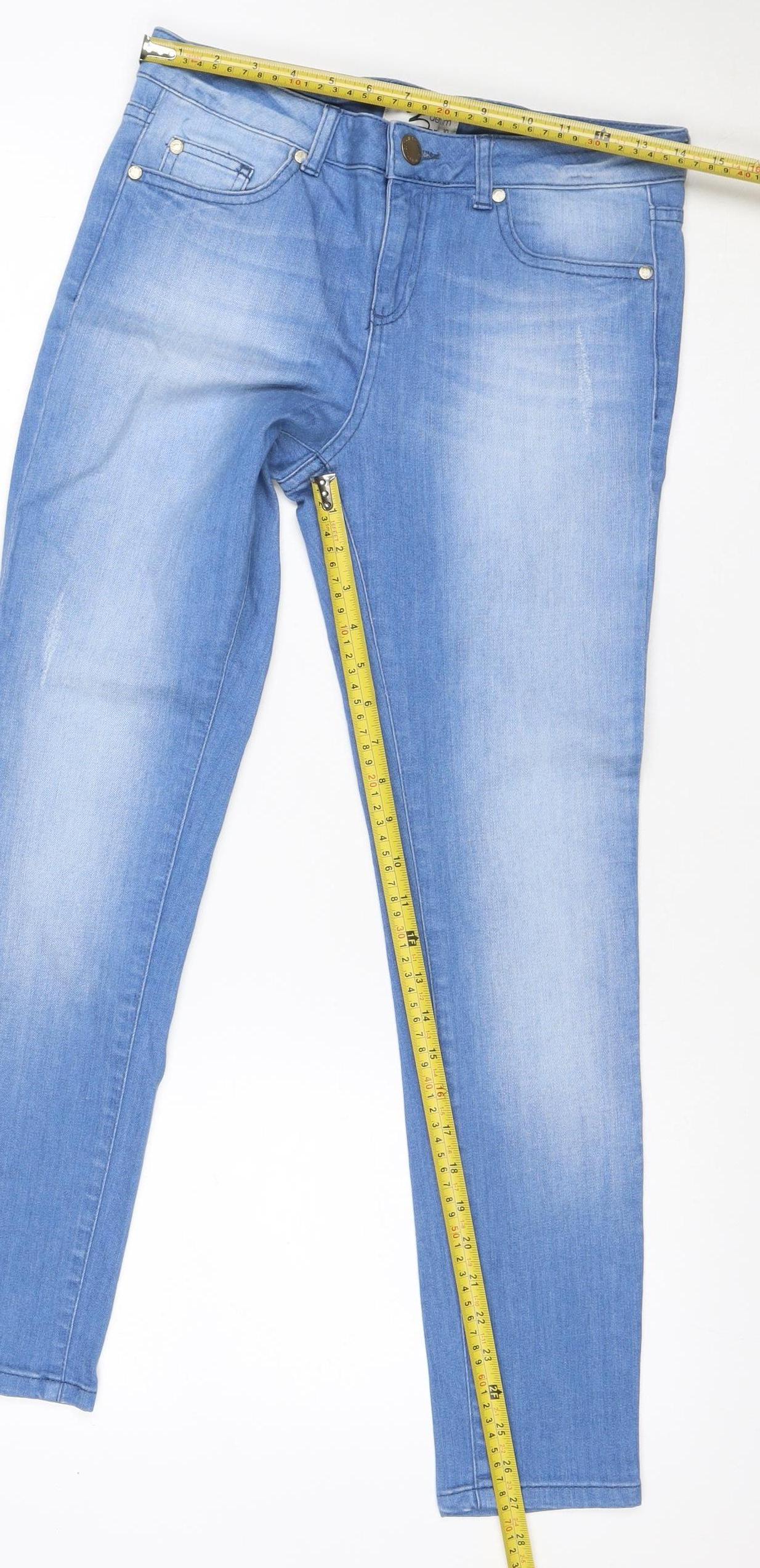 Midge Denim Women’s Blue UK 10 Skinny Stretch Jeans Light Wash