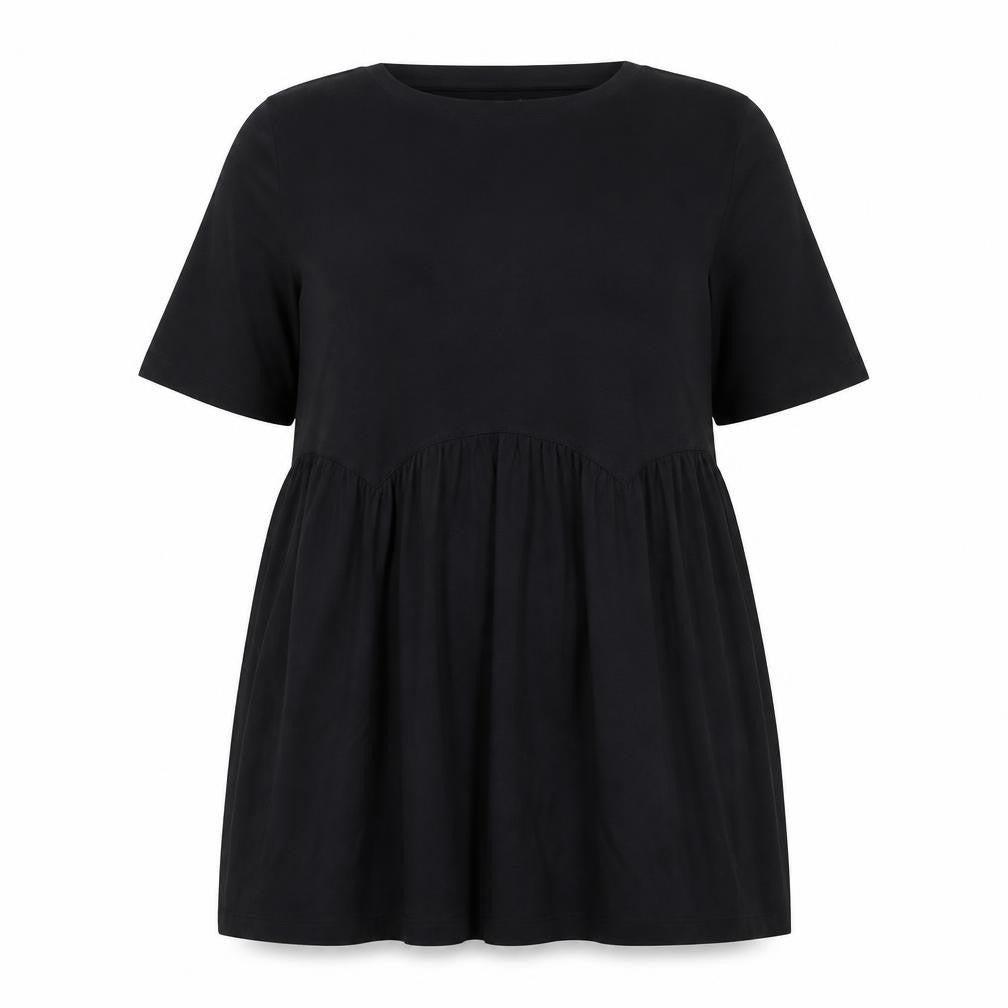 Front view of COS Women’s Black UK 14 Short Sleeve Skater Jersey Dress