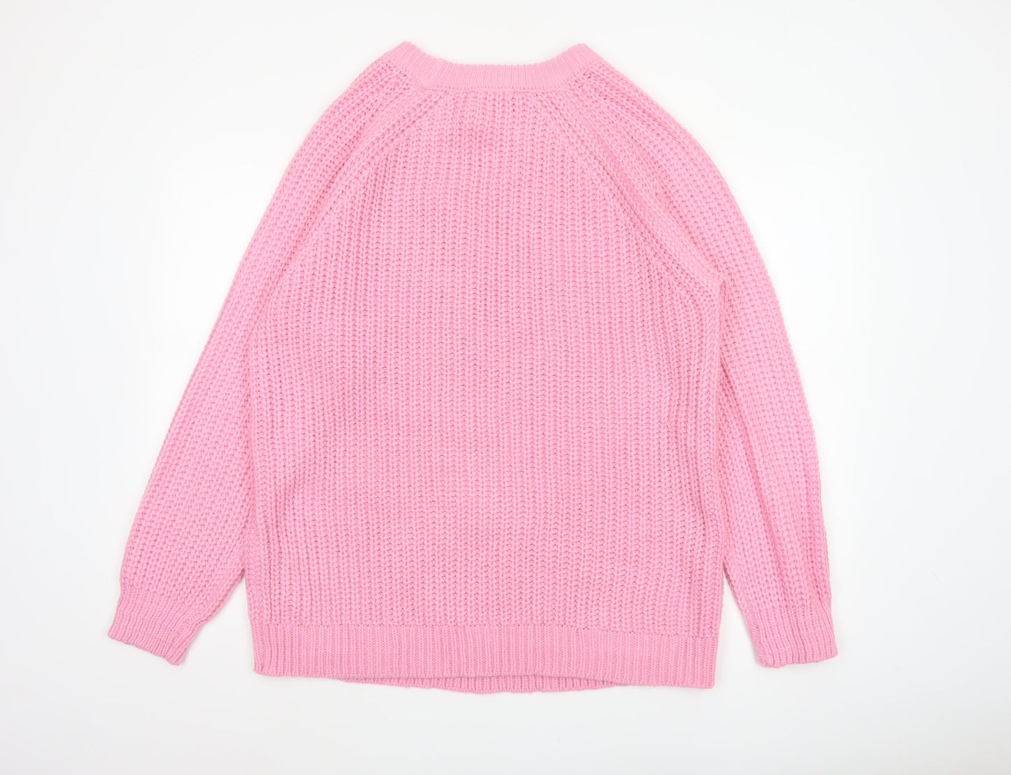 Yours Unisex Adults Pink 14 Plus Cable Knit Crew Neck Jumper