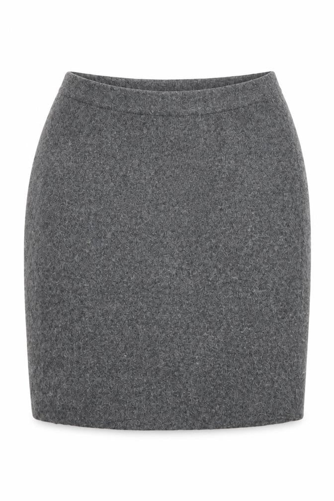 Zara Women Grey S Knit Pencil Mini Skirt High Rise Stretch