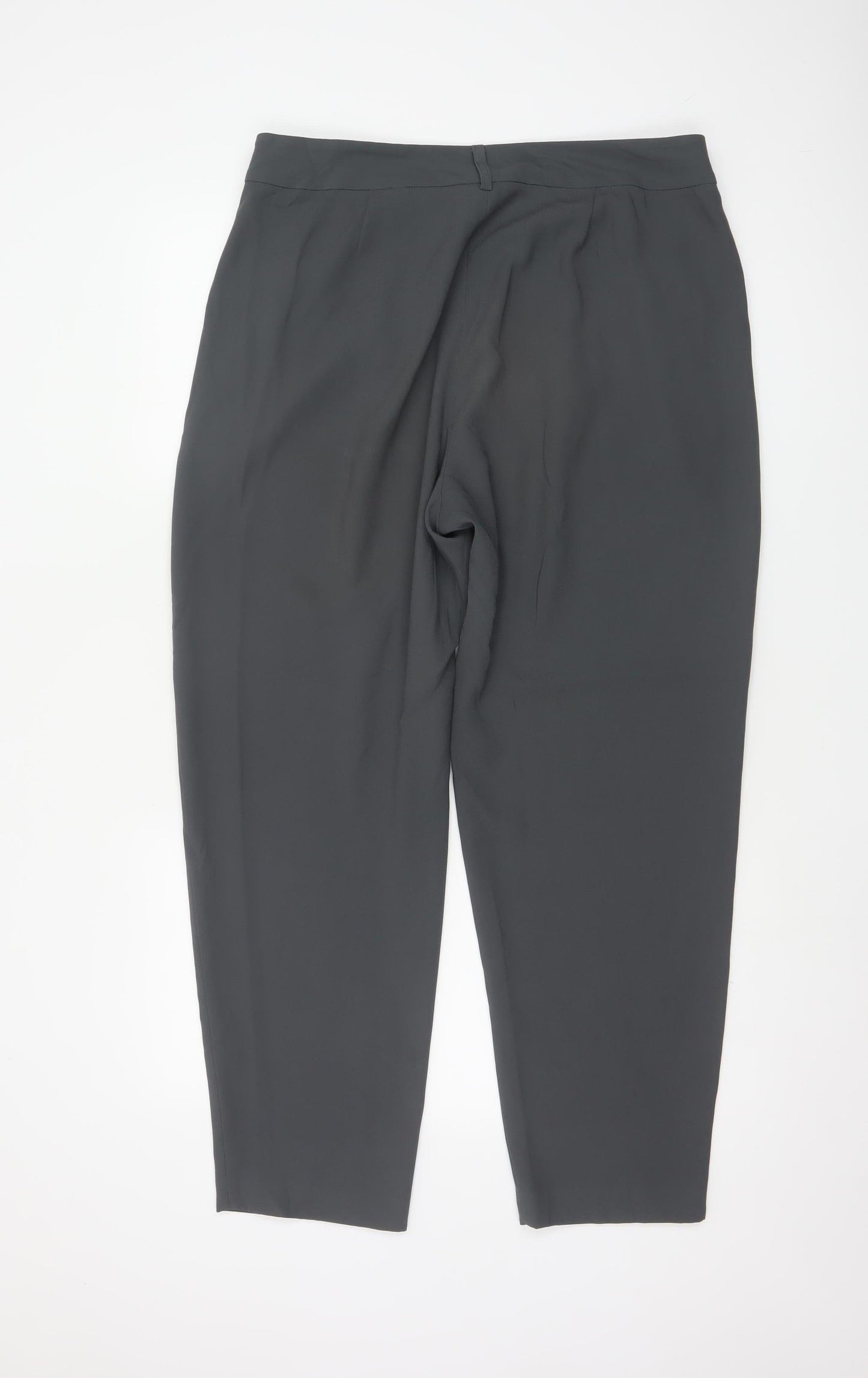 Monsoon Women Black UK 14 Tapered Pleated Dress Trousers