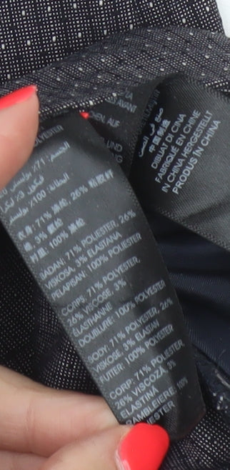 Jasper Conran Women’s Grey Pinstripe Tapered Dress Trousers UK 14