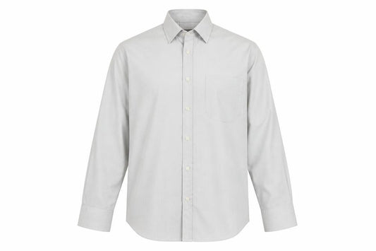 Marks & Spencer Men Grey 14.5 Regular Fit Long Sleeve Shirt 37in