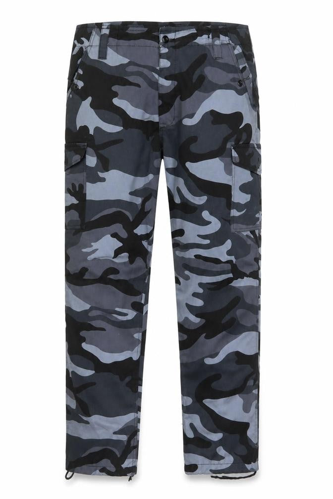 Blue Castle Men’s Grey Camo Cargo Trousers 40/32 Adjustable Waist
