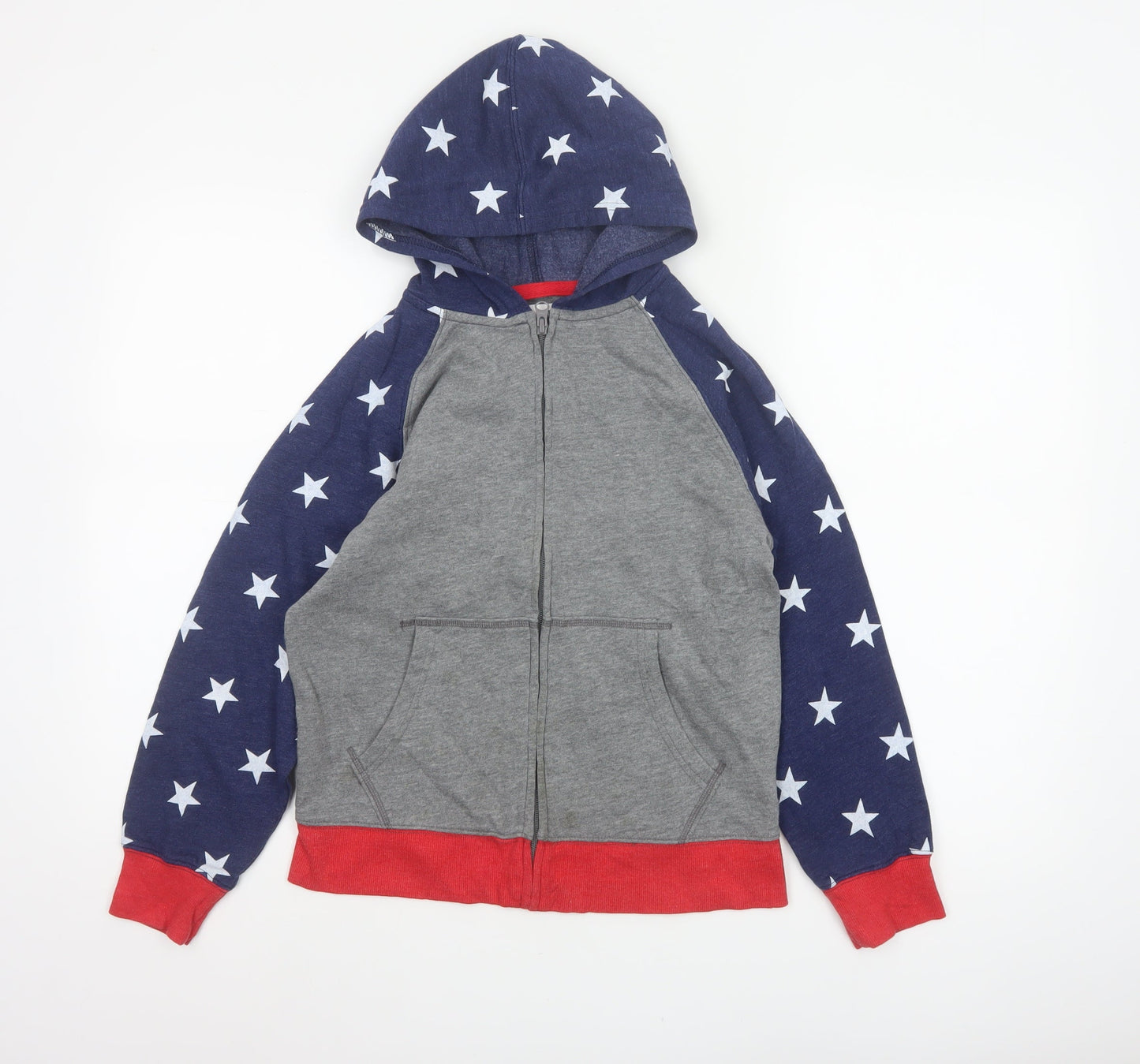 Old Navy Boys Multicoloured 8 Years Full Zip Star Hoodie Pockets