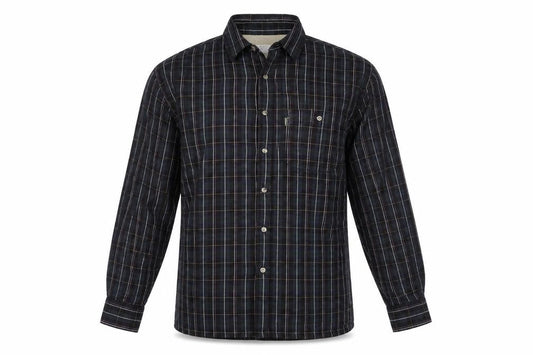 Champion Sherborne Men's Blue Check Lined Long Sleeve Button-Up Shirt M