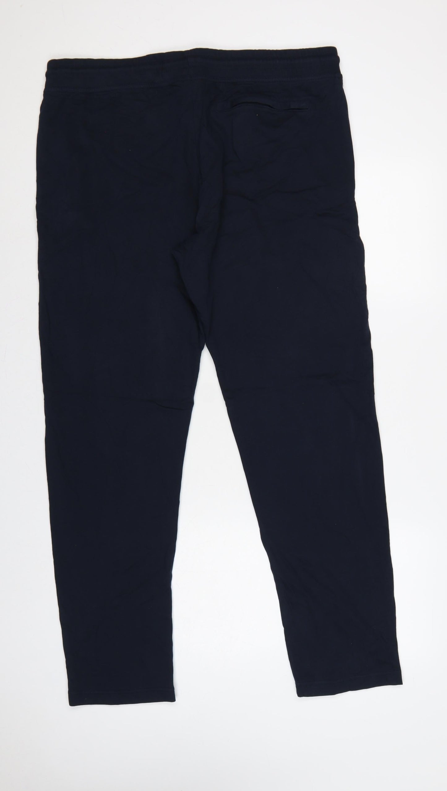 Marks and Spencer Men’s Blue XL Regular Cotton Blend Jogger Trousers