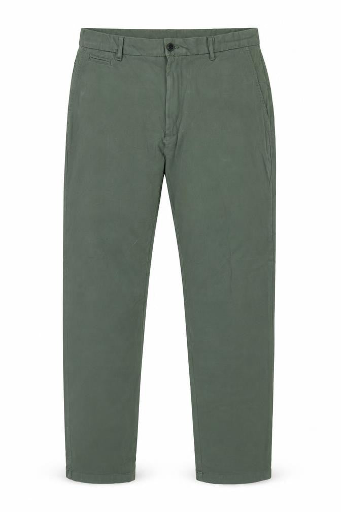 Marks & Spencer Men Green 40 33 Slim Ultimate Chino Trousers