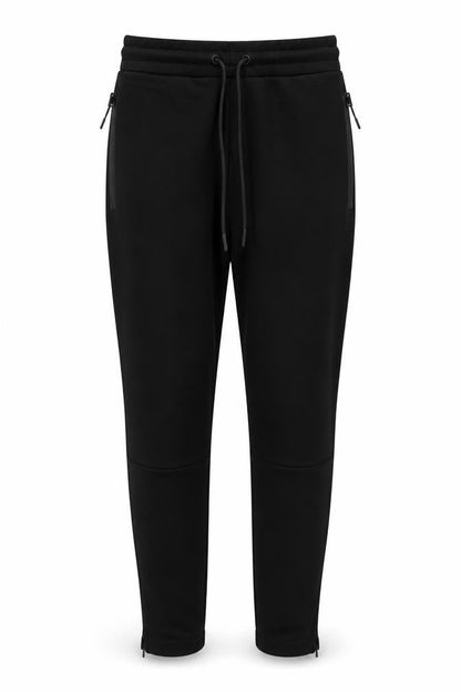 Zara Women Black Size S Tapered Jogger Trousers Zip Pockets