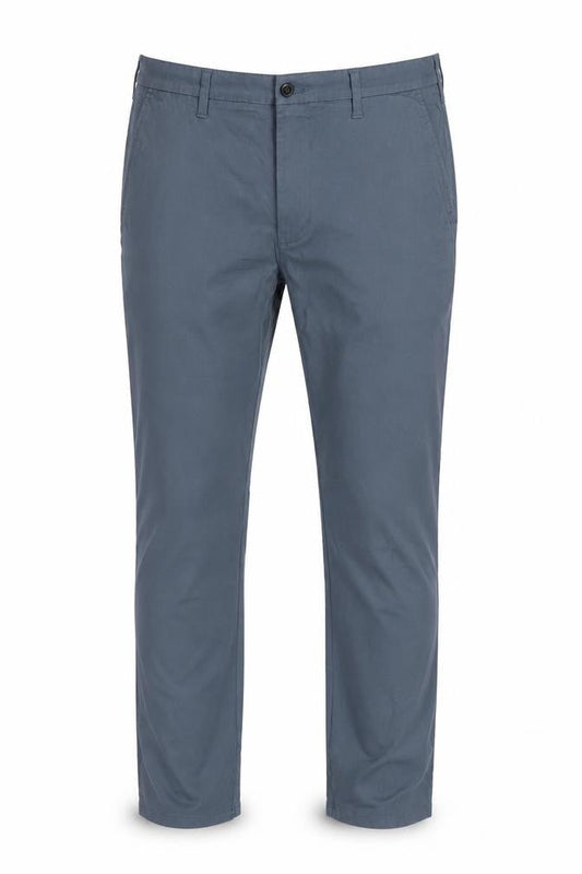 Marks & Spencer Men's Blue 40/29 Slim Fit Cotton Chino Trousers