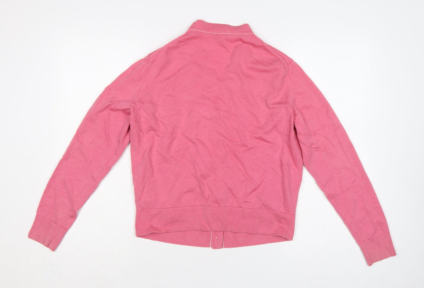 COS Women Pink Wool V-Neck Button Cardigan Size S