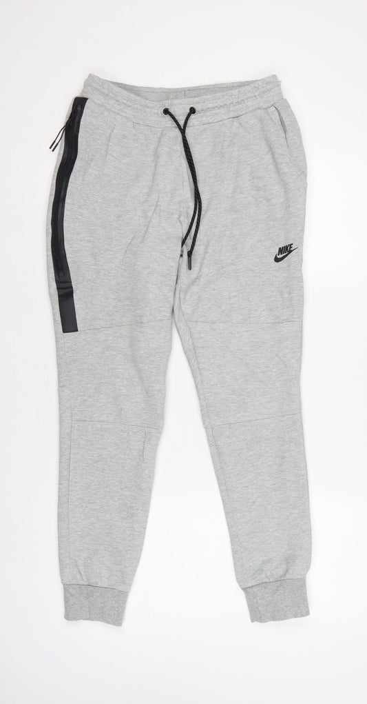Nike Men's Grey S Jogger Sweatpants Zip Pocket Drawstring