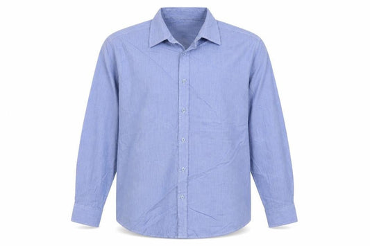 Greenwoods Men's Blue 18 Long Sleeve Check Button-Up Shirt