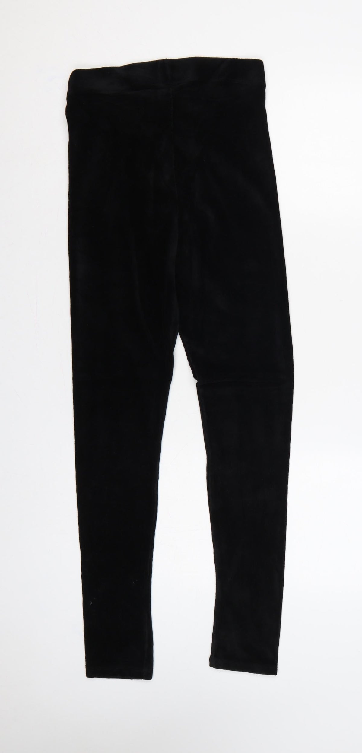 M&Co Women Black Size 10 Stretch Jersey Leggings Elastic Waist
