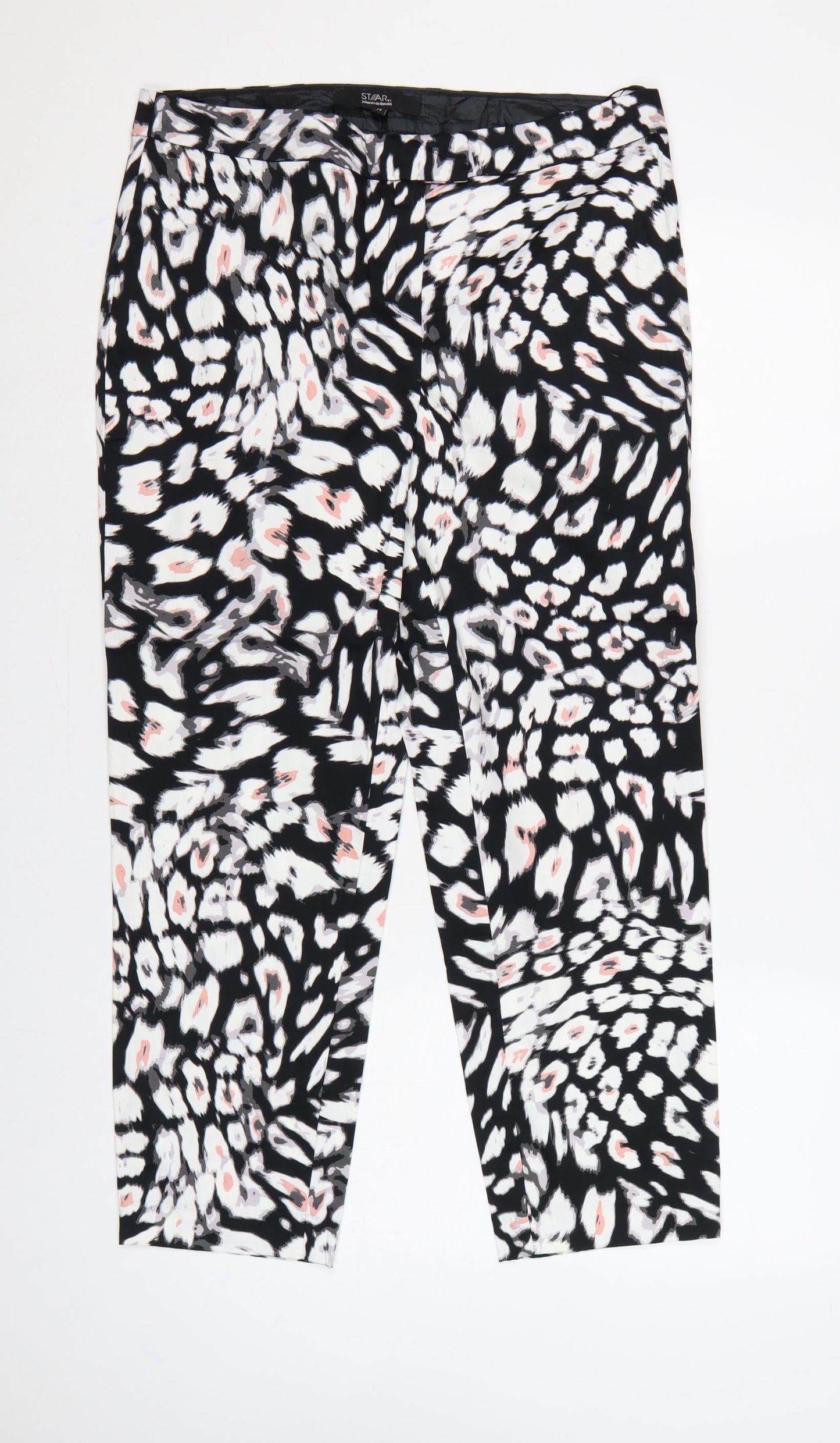 STAR Julien Macdonald Women’s Multicolour Animal Print Trousers UK 14