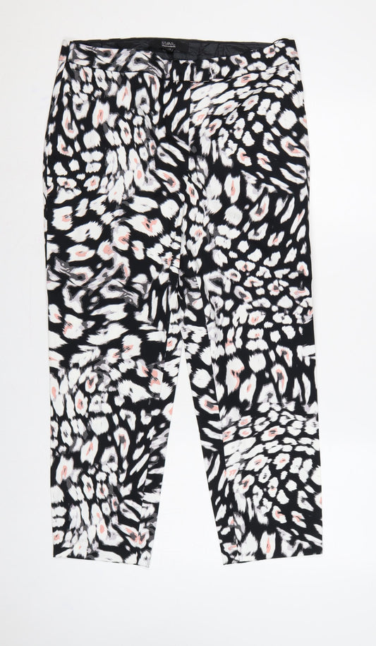STAR Julien Macdonald Women’s Multicolour Animal Print Trousers UK 14
